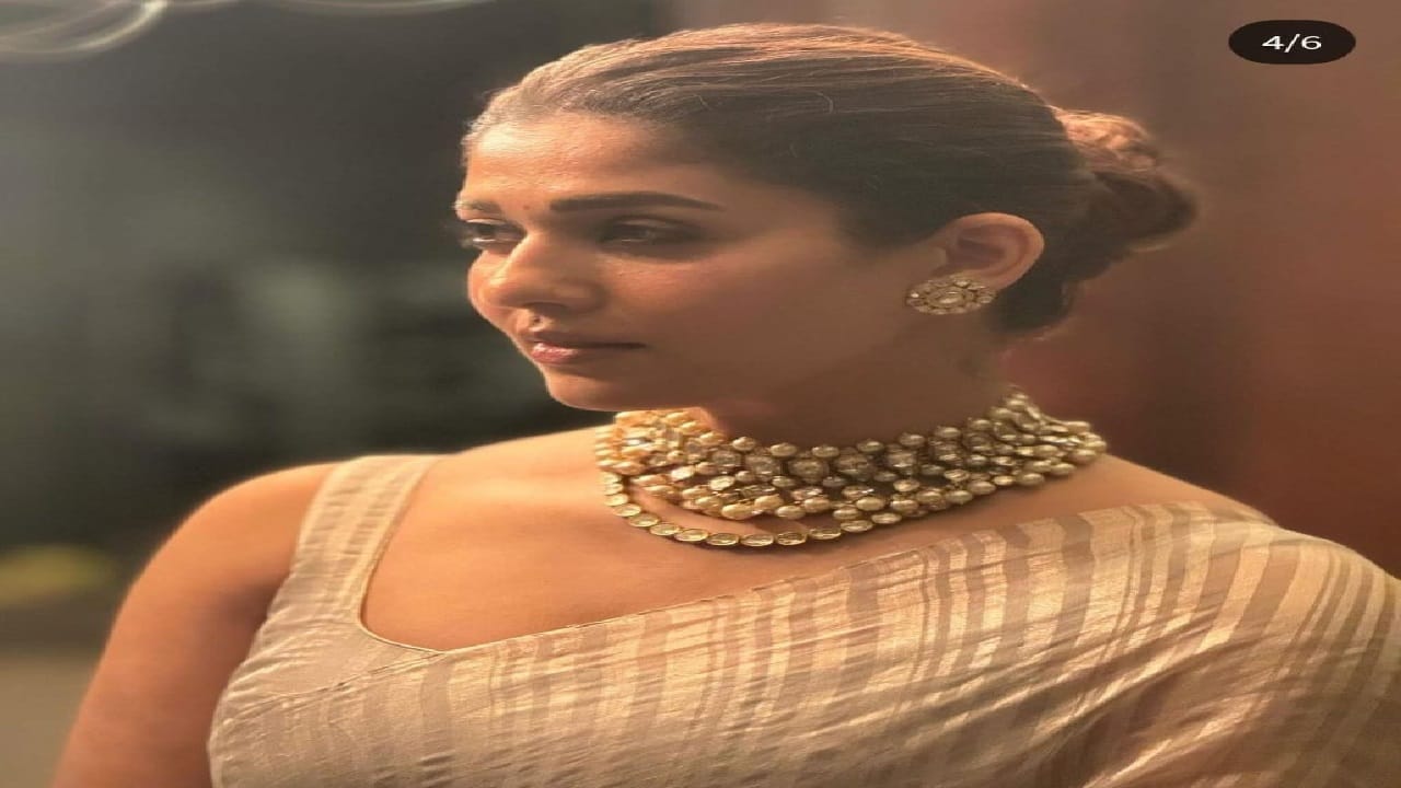 സ്ട്രിപ്പ്ഡ് സാരി ധരിച്ചുകൊണ്ടുള്ള ഫോട്ടോകളാണ് താരം ഇന്‍സ്റ്റഗ്രാമില്‍ പങ്കുവെച്ചത്. അതിസുന്ദരിയായെത്തിയ നയന്‍സിനെ പ്രശംസകൊണ്ട് മൂടുകയാണ് ആരാധകര്‍. നിരവധി കമന്റുകളും ചിത്രത്തിന് താഴെ വന്നുകഴിഞ്ഞു- Photo Credits: Instagram