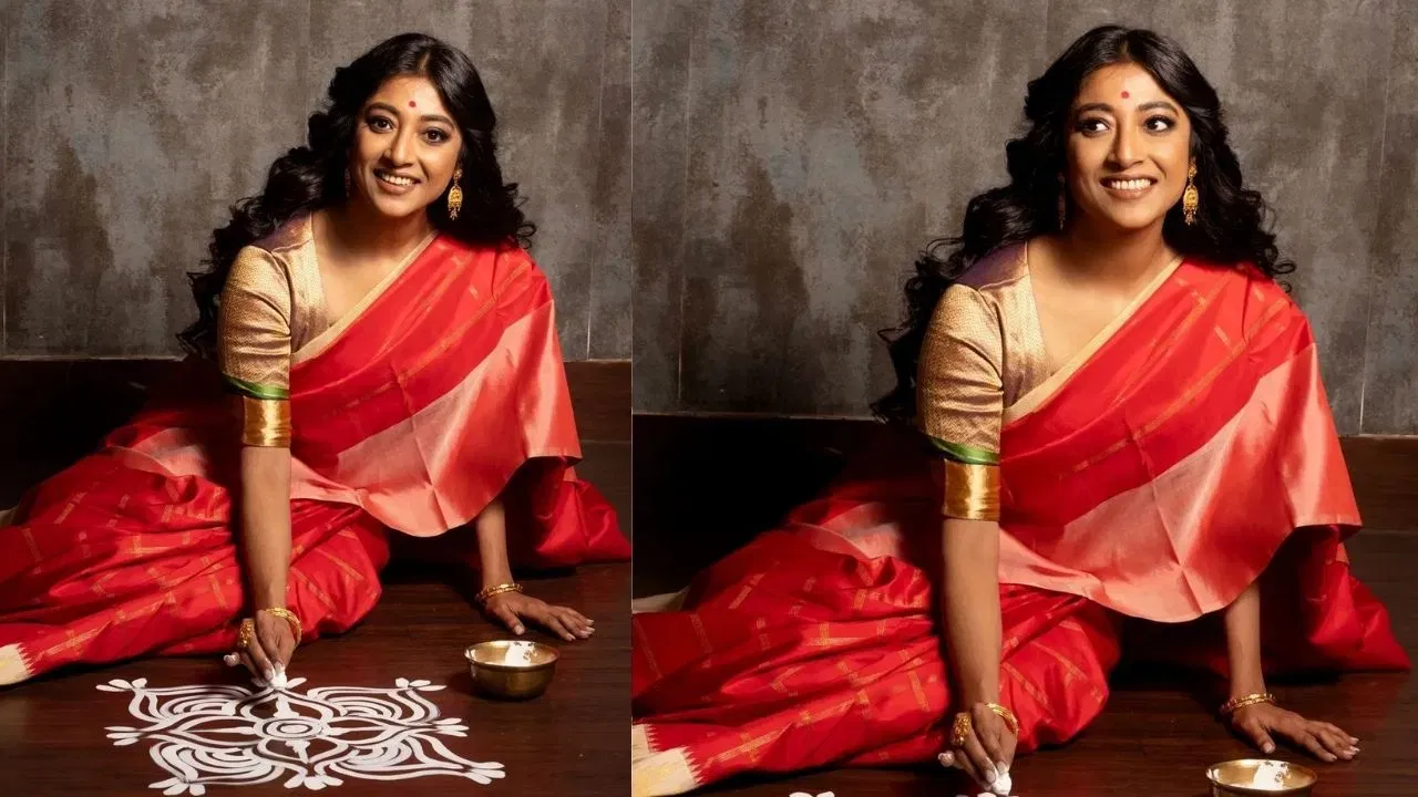 മനോഹരമായ ത്രസിപ്പിക്കുന്ന സാരിയിൽ സുന്ദരിയായി നടി പവോളി ഡാം. അത്യാധുനികതയും സ്ത്രീത്വവും അനായാസം സമന്വയിപ്പിക്കുന്ന ഒന്നാണ് എത്തീരിയൽ ഔറ. Image Credit: Instagram