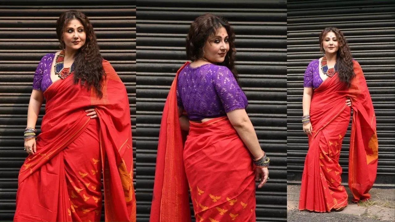 ട്രെൻഡി ഡിസൈനിൽ അതിമനോഹരമായ ചുവപ്പിൽ തിളങ്ങി സ്വസ്തിക മുഖർജി.