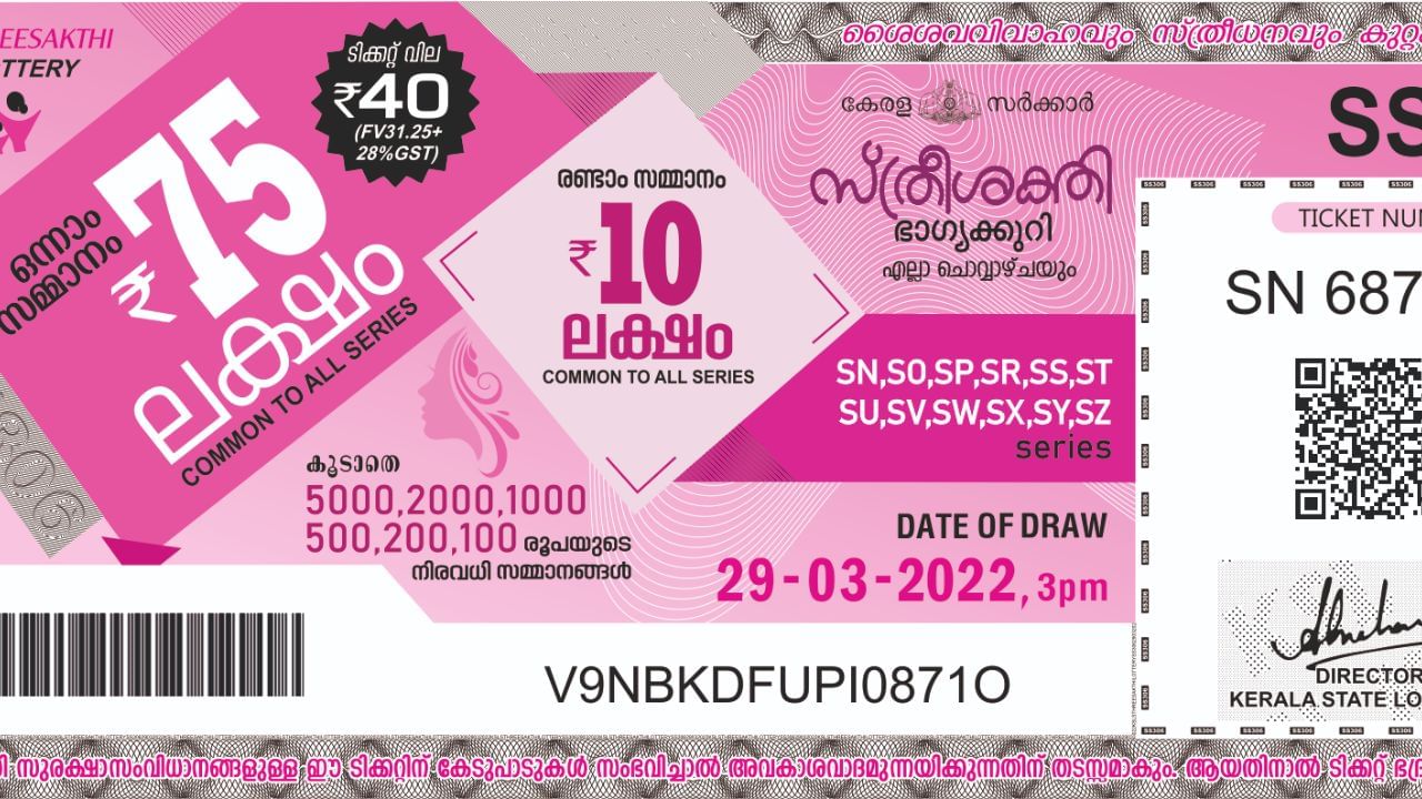 Kerala Lottery Result Today: ഭാഗ്യദേവത കനിഞ്ഞാൽ 75 ലക്ഷം കയ്യിലിരിക്കും; സ്ത്രീശക്തി നറുക്കെടുപ്പ് ഇന്ന് Kerala Lottery Result Today: ഭാഗ്യദേവത കനിഞ്ഞാൽ 75 ലക്ഷം കയ്യിലിരിക്കും; സ്ത്രീശക്തി നറുക്കെടുപ്പ് ഇന്ന്