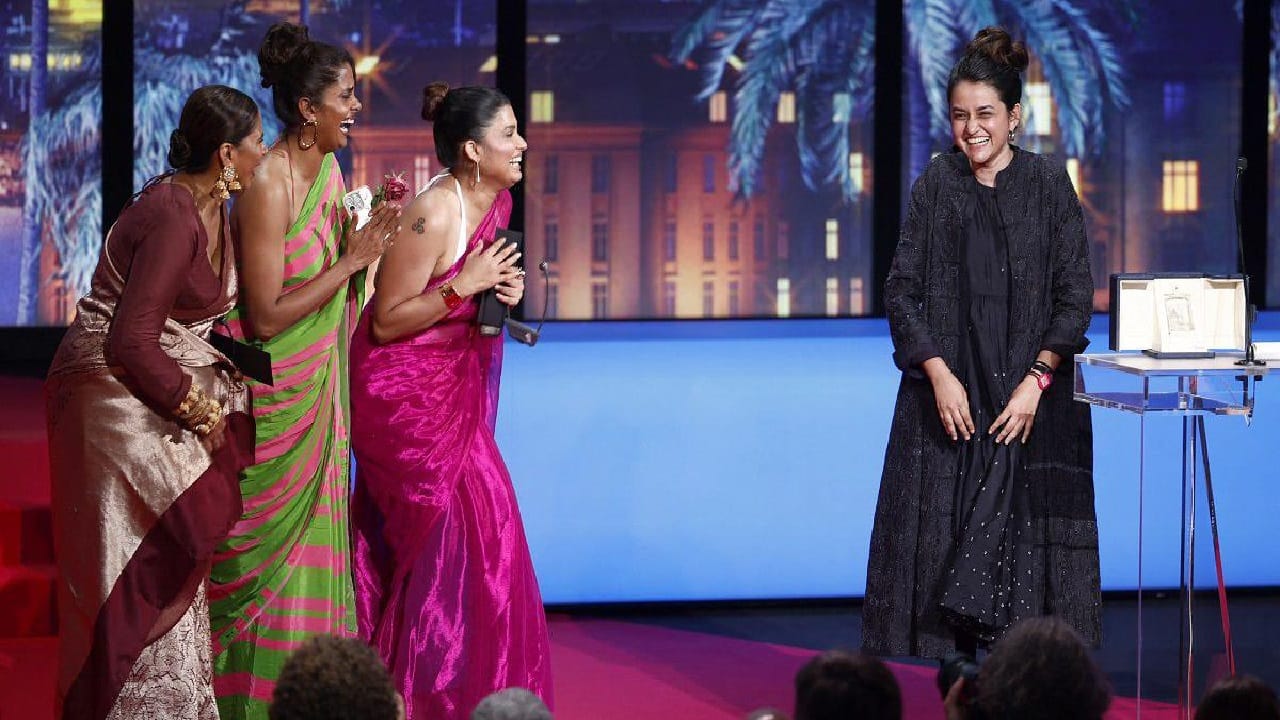 ചലച്ചിത്രമേളയില്‍ ഏറ്റവും മികച്ച രണ്ടാമത്തെ ചിത്രത്തിനുള്ള ഗ്രാന്‍ പ്രീ പുരസ്‌കാരമാണ് ചിത്രം സ്വന്തമാക്കിയിരിക്കുന്നത്. മലയാളികളായ കനി കുസൃതിയും ദിവ്യ പ്രഭയുമാണ് സിനിമയില്‍ പ്രധാന കഥാപാത്രങ്ങളെ അവതരിപ്പിച്ചിരിക്കുന്നത്.