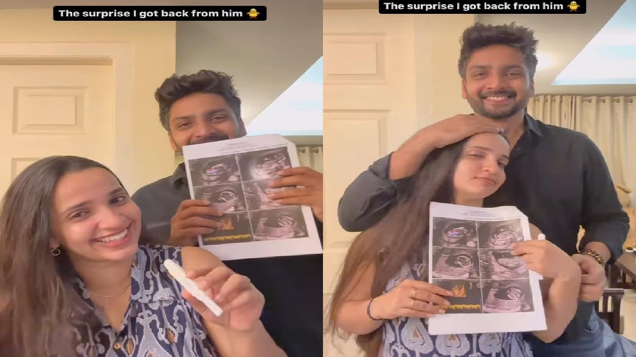 ആദ്യ വീഡിയോ മാളവിക തേജസിന് ബെര്ത്ത്ഡേക്ക് സര്പ്രൈസ് നല്കുന്നതാണ്. അടുത്ത വീഡിയോ മാളവികയുടെ കയ്യില് പ്രെഗ്നന്സി ടെസ്റ്റ് നടത്തിയ കിറ്റാണ്. അതോടൊപ്പം സ്കാനിങ് റിപ്പോര്ട്ടുമുണ്ട്. മാളവിക ഗര്ഭിണിയാണെന്ന വിവരം പ്രേക്ഷകരുമായി പങ്കിട്ടിരിക്കുകയാണ്.
Instagram Image