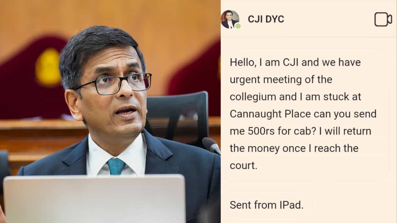 CJI WhatsApp Message Frauding : 500 രൂപ തരുമോ? ചീഫ് ജസ്റ്റിസിൻ്റെ മെസ്സേജ്; തട്ടിപ്പുകാരെ കണ്ടെത്താൻ കോടതിയും ഇറങ്ങി