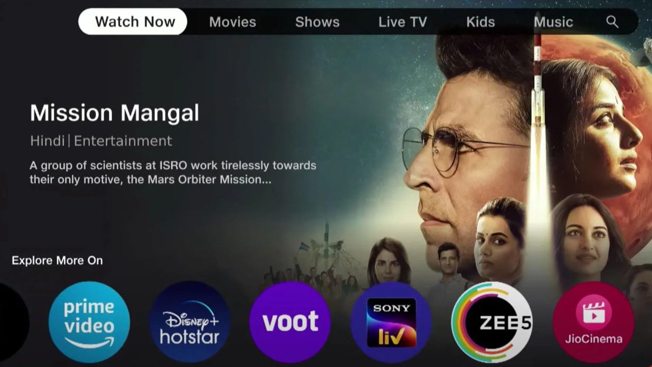 ന്യൂസ്, എൻ്റർടെയിന്മെൻ്റ്, സ്പോർട്സ്, മ്യൂസിക്, കിഡ്സ്. ബിസിനസ് തുടങ്ങി വിവിധ വിഭാഗങ്ങളിൽ 800ലധികം ചാനലുകൾ ഈ ആപ്പിലൂടെ കാണാനാവും. 13 ഒടിടി പ്ലാറ്റ്ഫോമുകളിൽ നിന്നുള്ള ഉള്ളടക്കങ്ങൾ ജിയോ ഫൈബർ, ജിയോ എയർഫൈബർ ഉപഭോക്താക്കൾക്ക് കാണാനാവും. ജിയോസിനിമ പ്രീമിയം, ഡിസ്നി+ ഹോട്ട്സ്റ്റാർ, സോണിലിവ് തുടങ്ങിയ ഒടിടികൾ ഇതിൽ ലഭിക്കും.