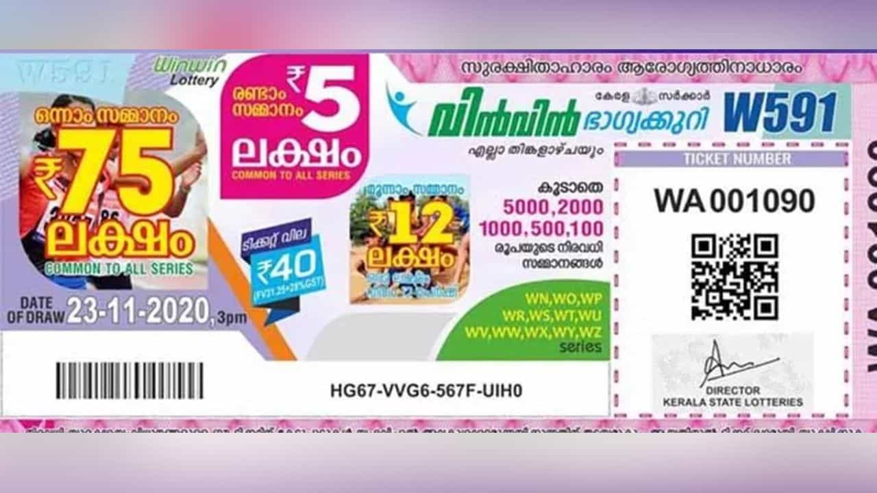 Kerala Lottery Result :ഇന്നത്തെ ഭാഗ്യവാൻ ആരെന്ന് അറിയേണ്ടേ? വിൻ വിൻ ലോട്ടറി ഫലം പുറത്ത്