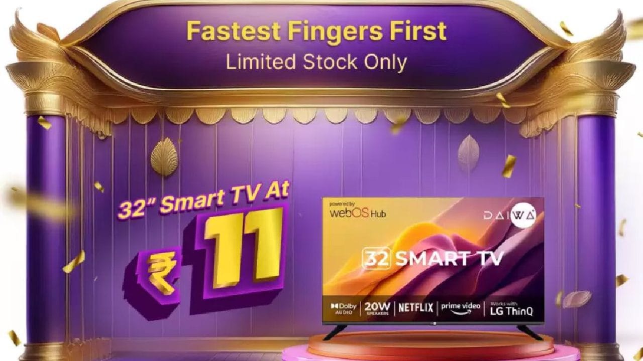 ബിഗ് ബില്ല്യൺ ഫെസ്റ്റിവലിനോടനുബന്ധിച്ച് പ്രമുഖ ഇ കൊമേഴ്സ് പ്ലാറ്റ്ഫോമായ ഫ്ലിപ്കാർട്ട് അവതരിപ്പിച്ച ഡീലായിരുന്നു 9 രൂപയുടെയും 11 രൂപയുടെയും ഡീലുകൾ. ഇതിൽ 11 രൂപയുടെ ഡീലുകളാണ് ഏറെ ശ്രദ്ധിക്കപ്പെട്ടത്. ഐഫോൺ 13, 32 ഇഞ്ച് സ്മാർട്ട് ടിവി തുടങ്ങി ശ്രദ്ധേയമായ ഓഫറുകളാണ് 11 രൂപ ഡീലിൽ ഉണ്ടായിരുന്നത്. (Image Courtesy - Social Media)