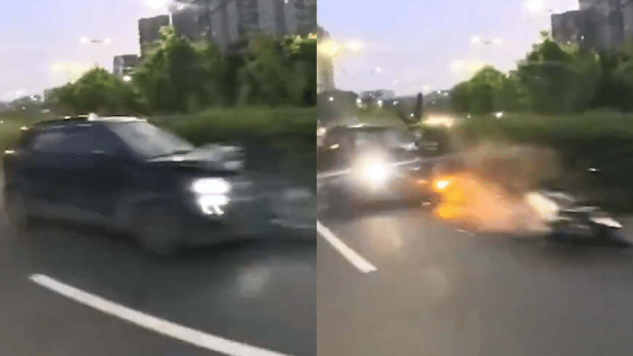 Gurugram Accident: തെറ്റായ ദിശയിലെത്തിയ കാറിടിച്ച് തെറിപ്പിച്ചു; ബൈക്ക് യാത്രികന് ദാരുണാന്ത്യം, വീഡിയോ Gurugram Accident: തെറ്റായ ദിശയിലെത്തിയ കാറിടിച്ച് തെറിപ്പിച്ചു; ബൈക്ക് യാത്രികന് ദാരുണാന്ത്യം, വീഡിയോ
