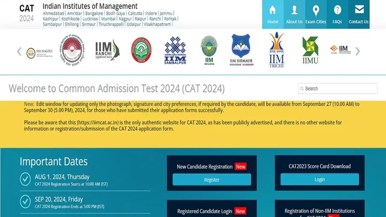 CAT 2024: കാറ്റ് 2024; അപേക്ഷിച്ചവർക്ക് തിരുത്താൻ ഇന്നുകൂടി അവസരം CAT 2024: കാറ്റ് 2024; അപേക്ഷിച്ചവർക്ക് തിരുത്താൻ ഇന്നുകൂടി അവസരം