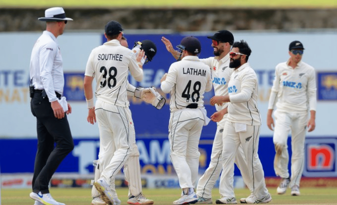 ഏഴ് മത്സരങ്ങളില് മൂന്ന് ജയവും നാലു തോല്വിയുമടക്കം 36 പോയന്റും 42.86 വിജയശതമാനവുമായി ന്യൂസിലൻഡ് നാലാം സ്ഥാനത്താണ്. (Image Credits: New Zealand Cricket)