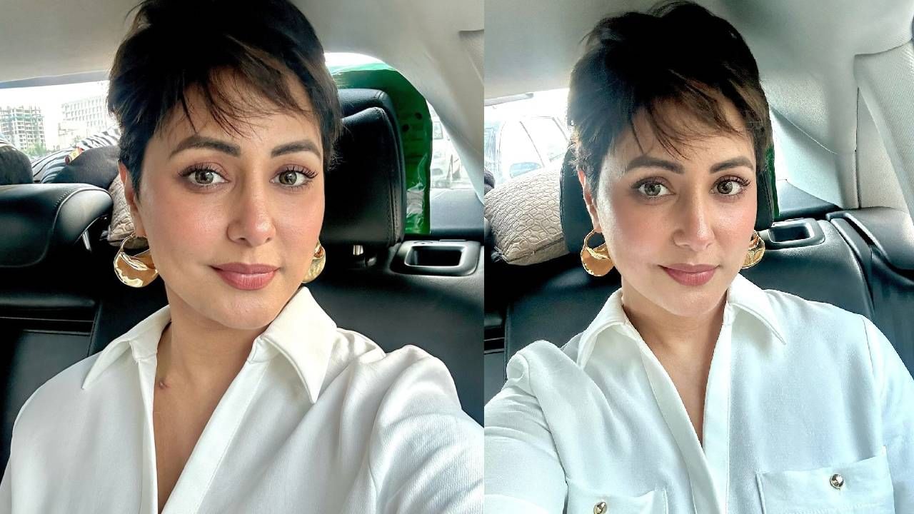 എല്ലാം ശരിയാകും, എല്ലാം നേരിടാനുള്ള ശക്തി എനിക്ക് ലഭിക്കട്ടെ  പത്തുവർഷത്തിലേറെയായി ഞാൻ കൃത്രിമ കണ്‍പീലി ധരിച്ചിട്ട്. എന്നാലിപ്പോൾ ഷൂട്ടിന് വേണ്ടി ഞാൻ കൺപീലി ധരിക്കാൻ ബാധ്യസ്തയാവുകയാണ്.’’ ഹിന ഖാൻ ഇൻസ്റ്റാഗ്രാമിൽ കുറിച്ചു.(Image credits: Instagram-hina khan)