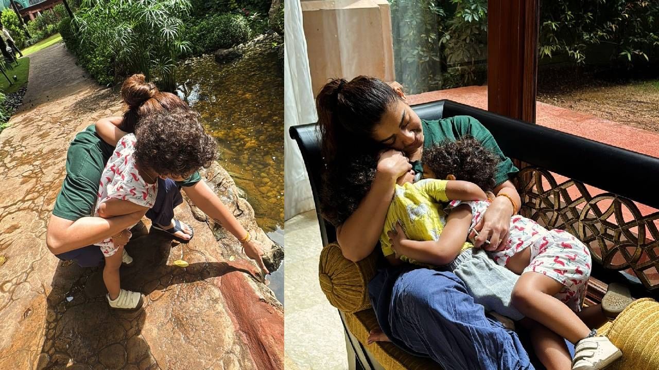 ‘ദുർഗ്ഗാദേവിയുടെ അനുഗ്രഹം ഈ വിജയദശമിയിൽ നിങ്ങളുടെ ജീവിതത്തിൽ സമാധാനവും വിജയവും സന്തോഷവും കൊണ്ടുവരട്ടെ! ഈ ശുഭദിനത്തിൽ, നിങ്ങളുടെ എല്ലാ പ്രശ്നങ്ങളും മങ്ങുകയും ജീവിതത്തിന്റെ എല്ലാ മേഖലകളിലും നിങ്ങൾ വിജയികളായി മാറുകയും ചെയ്യട്ടെ,’ നയൻതാര കുറിച്ചു. (image credits: instagram-nayanthara)