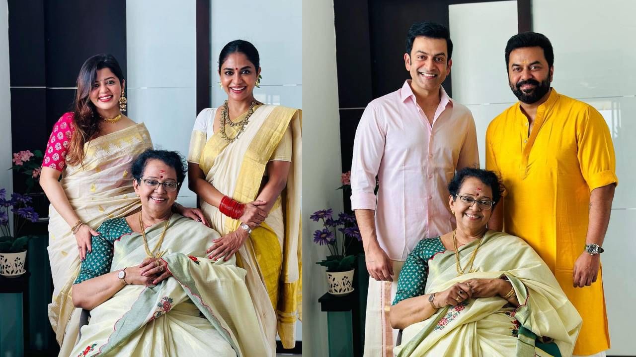 മറ്റൊന്നിൽ കൊച്ചുമക്കളിൽ ഏറ്റവും ഇളയവളായ ആലിയെന്ന് വിളിക്കുന്ന അലംകൃതയെ മടിയിലിരുത്തിയുള്ള മല്ലികയാണുള്ളത്. വളരെ അപൂർവമായി മാത്രമാണ് അലംകൃതയുടെ ചിത്രങ്ങൾ പൃഥ്വിരാജും സുപ്രിയയും പുറത്തുവിടാറുള്ളൂ. അതുകൊണ്ടു തന്നെ ആലി ആരാധകരുടെ പ്രത്യേക ശ്രദ്ധ നേടി. ചിത്രങ്ങൾ പങ്കുവച്ചതോടെ നിരവധി പേരാണ് ആശംസകൾ നേർന്ന് എത്തിയത്. (Image credits: instagram)