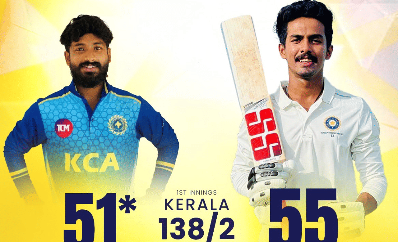 Ranji Trophy: ഹരിയാനക്കെതിരെ കേരളത്തിന് മികച്ച തുടക്കം; രോഹൻ കുന്നുമ്മലിനും അക്ഷയ് ചന്ദ്രനും അർദ്ധശതകം Ranji Trophy: ഹരിയാനക്കെതിരെ കേരളത്തിന് മികച്ച തുടക്കം; രോഹൻ കുന്നുമ്മലിനും അക്ഷയ് ചന്ദ്രനും അർദ്ധശതകം