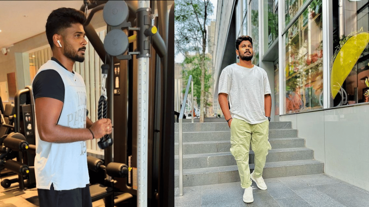 സഞ്ജുവിന്റെ ഇഷ്ട വിഭവങ്ങളിലൊന്നാണ് കപ്പയും മീനും. എന്നാൽ ഫിറ്റ്‌നസ് നിലനിർത്തേണ്ടത് ആവശ്യമായതിനാൽ ഇത് അധികം കഴിക്കാറില്ലെന്നാണ് താരം പറയുന്നത്.  കെറ്റ്ൽബെൽ ലെഞ്ചസ്, ഡെഡ്‌ലിഫ്റ്റ്‌സ്, സ്‌ക്വാറ്റ്‌സ് എന്നീ വ്യായാമ മുറകളാണ് സഞ്ജു ജിമ്മിൽ ചെയ്യാറുള്ളത്.(Image Credits: Instagram)