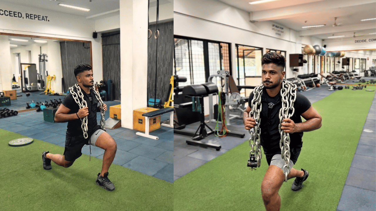 പ്രധാനമായും ലോവർ ബോഡിക്കും ബാക്കിനുമാണ് സഞ്ജു ജിമ്മിൽ കൂടുതൽ പരിശീലനം നൽകുന്നത്. ശരീരത്തെ കൂടുതൽ ശക്തിപ്പെടുത്തുന്ന ഭാഗങ്ങളായതിനാൽ ഇതിന്റെ കരുത്ത് വർധിപ്പിക്കുന്നതിന് സഞ്ജു കൂടുതൽ പ്രാധാന്യം നൽകുന്നുണ്ട്. വിരാട് കോലിയുടെ അതേ പരിശീലന രീതികൾ തന്നെയാണ് സഞ്ജുവും പിന്തുടരാൻ ശ്രമിക്കുന്നത്. (Image Credits: Instagram)