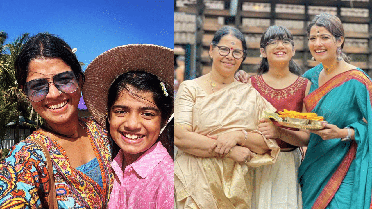 മുൻപ് അമൃതയും അനിയത്തി അഭിരാമിയും പങ്കെടുത്ത ഒരു ടെലിവിഷൻ ഷോയിൽ കാണിയായി പാപ്പു മുത്തശ്ശിയോടൊപ്പം എത്തിയിരുന്നു. അന്ന് 'ഓണംവന്നല്ലോ, ഊഞ്ഞാലിട്ടല്ലോ..' എന്ന ഗാനം പാടി പാപ്പു കയ്യടിയും നേടിയിരുന്നു. (Image Credits: Amrutha Suresh Facebook)