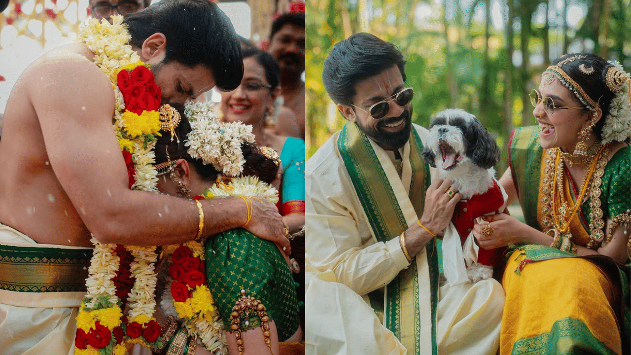 വിവാഹ ചിത്രങ്ങൾ കീർത്തി സുരേഷ് തൻ്റെ സമൂഹ മാധ്യമത്തിലൂടെ പങ്കുവച്ചിരുന്നു. ഹിന്ദു മതാചാരപ്രകാരമാണ് വിവാഹം നടന്നത്. അച്ഛൻ സുരേഷ് കുമാറിന്റെ മടിയിൽ ഇരിക്കുന്ന കീർത്തിയെ ആന്റണി താലിചാർത്തുന്ന ചിത്രങ്ങളും പുറത്തുവരുന്നുണ്ട്. വിവാഹ വേഷത്തിൽ അതിസുന്ദരിയായിട്ടുള്ള കീർത്തിയുടെ ചിത്രങ്ങൾ ഇതിനോടകം ആരാധകർ ഏറ്റെടുത്തുകഴിഞ്ഞു. (Image Credits: Facebook)