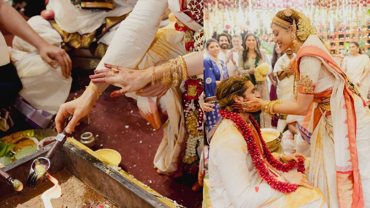 ഇൻസ്റ്റാ​ഗ്രാമിലൂടെ കൂടുതൽ ചിത്രങ്ങൾ പങ്കുവച്ചതിനു പിന്നാലെ  ആശംസകളുമായി ആരാധകരുമെത്തി. കമന്റ് ബോക്‌സിലേറെയും ആശംസകളാണ്. അതേസമയം, ഇത്രയും മനോഹരിയായൊരു വധുവിനെ കണ്ടിട്ടില്ലെന്നാണ് മറ്റു ചിലര്‍ പറയുന്നത്. ക്യൂട്ട് കപ്പിൾ എന്നും കമന്റുണ്ട്.(image credits:instagram)