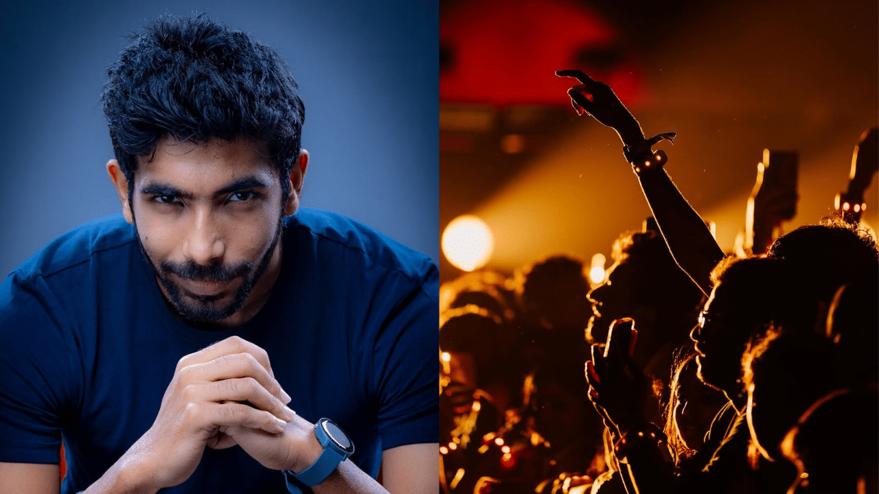 പരിപാടിക്കിടെ "ഒന്ന് നിൽക്കൂ, ഞങ്ങൾക്ക് ഷോ വേഗം തീർക്കണം. കാരണം ജസ്പ്രിത് ബുംമ്ര സ്റ്റേജിന് പിന്നിൽ വന്ന് നിൽപ്പുണ്ട്. എന്റെ നേർക്ക് പന്തെറിയണമെന്നാണ് അദ്ദേഹം പറയുന്നത്" എന്ന് ക്രിസ് മാർട്ടിൻ മൈക്കിലൂടെ പറഞ്ഞു. അപ്രതീക്ഷിതമായി ബുമ്രയുടെ പേര് കേട്ടതോടെ ആരാധകർ ആവേശത്തിലായി. (Image Credits: Instagram)