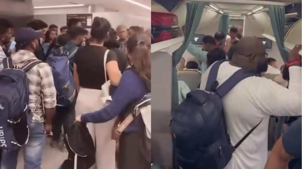 Oman Air Flight Cancelled: എയർ കണ്ടീഷനിംഗ് സിസ്റ്റം തകരാറിലായി; ഹൈദരാബാദിൽ നിന്നുള്ള ഒമാൻ വിമാനം റദ്ധാക്കിയത് എട്ട് മണിക്കൂറിന് ശേഷം; പ്രതിഷേധവുമായി യാത്രക്കാർ