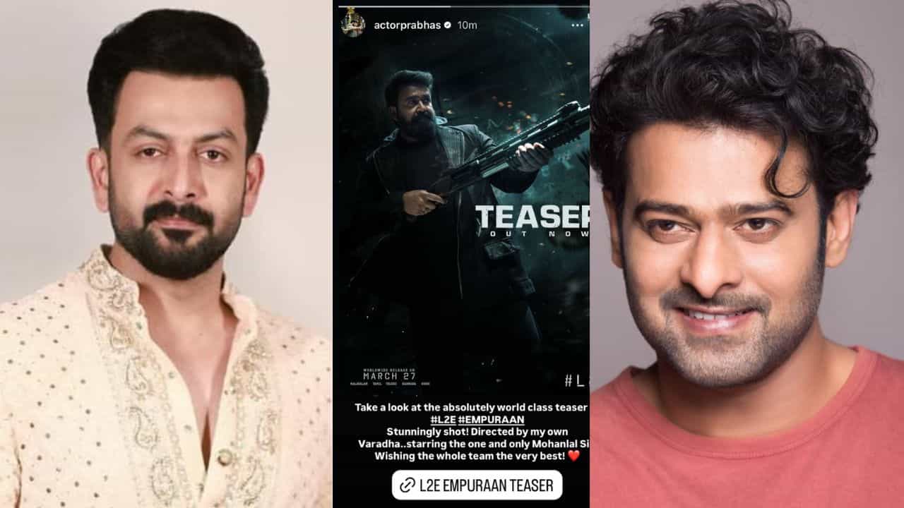 Empuraan: താങ്ക്യൂ ദേവാ സീ യു സൂണ്‍; എമ്പുരാന്റെ പോസ്റ്റര്‍ പങ്കുവെച്ച് പ്രഭാസ്‌