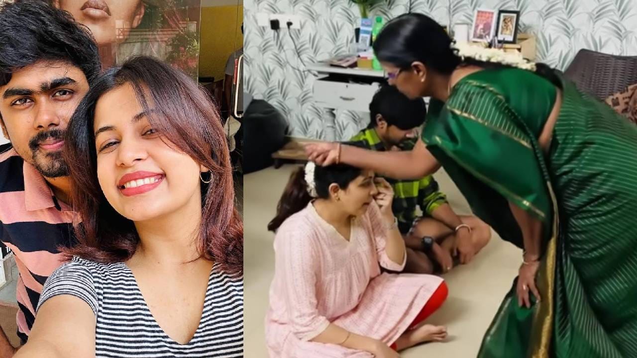 ക്ഷേത്രത്തിലെ ചടങ്ങിനു ശേഷം വീട്ടിലെത്തിയ ദിയയേയും അശ്വിനേയും പിടിച്ചിരുത്തി മീനമ്മ ദൃഷ്ടി ഉഴിയുന്നതും ദിയ വീഡിയോയിൽ ഉൾപ്പെടുത്തിയിട്ടുണ്ട്. വ്ലോ​ഗ് വീഡിയോ വൈറലായതോടെ ദിയ എടുത്ത ഏറ്റവും നല്ല തീരുമാനമായിരുന്നു അശ്വിനെ പങ്കാളിയാക്കിയത് എന്നാണ് കമന്റുകൾ ഏറെയും.(​image credits: instagram)