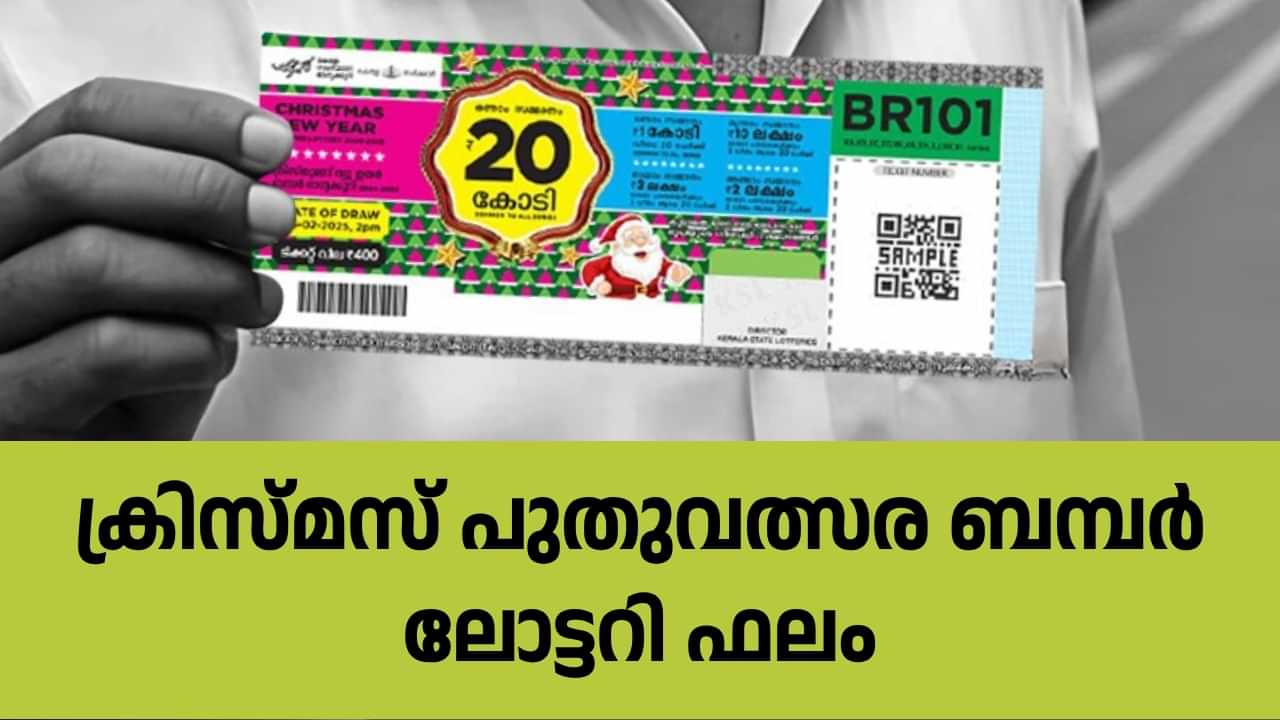 Christmas New Year Bumper Results 2025: ബമ്പറടിച്ച നമ്പർ കണ്ണൂരിൽ, ക്രിസ്മസ് -പുതുവത്സര ഭാഗ്യക്കുറി നറുക്കെടുത്തു Christmas New Year Bumper Results 2025: ബമ്പറടിച്ച നമ്പർ കണ്ണൂരിൽ, ക്രിസ്മസ് -പുതുവത്സര ഭാഗ്യക്കുറി നറുക്കെടുത്തു