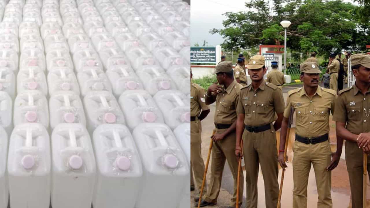 Illicit Liquor: കേരളത്തില് വിതരണം ചെയ്യാനായി സൂക്ഷിച്ചിരുന്ന 5,000 ലിറ്റര് വ്യാജമദ്യം പിടികൂടി Illicit Liquor: കേരളത്തില് വിതരണം ചെയ്യാനായി സൂക്ഷിച്ചിരുന്ന 5,000 ലിറ്റര് വ്യാജമദ്യം പിടികൂടി