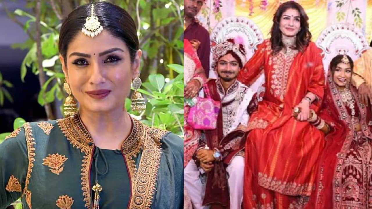 Raveena Tandon: പേര് എഴുതിയ വളകൾ വധൂവരന്മാര്‍ക്ക് സമ്മാനിച്ച് നടി രവീണ; കയ്യടിച്ച് ആരാധകര്‍