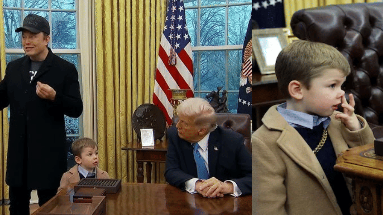 Donald Trump Changes Office Desk: മസ്കിന്റെ മകൻ മൂക്ക് തുടച്ചു; 145 വർഷം പഴക്കമുള്ള യുഎസ് പ്രസിഡന്റിന്റെ മേശമേറ്റി ട്രംപ്