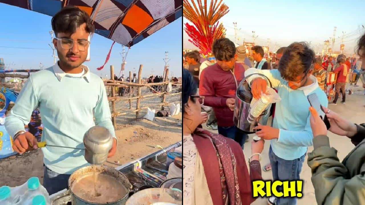 Viral Video: മഹാകുംഭമേളക്കിടെ വില്‍പ്പന തകര്‍ത്തു; ചായക്കടയിട്ട് യുവാവ് ​​ദിവസേന നേടിയത് 5000രൂപയിലധികം