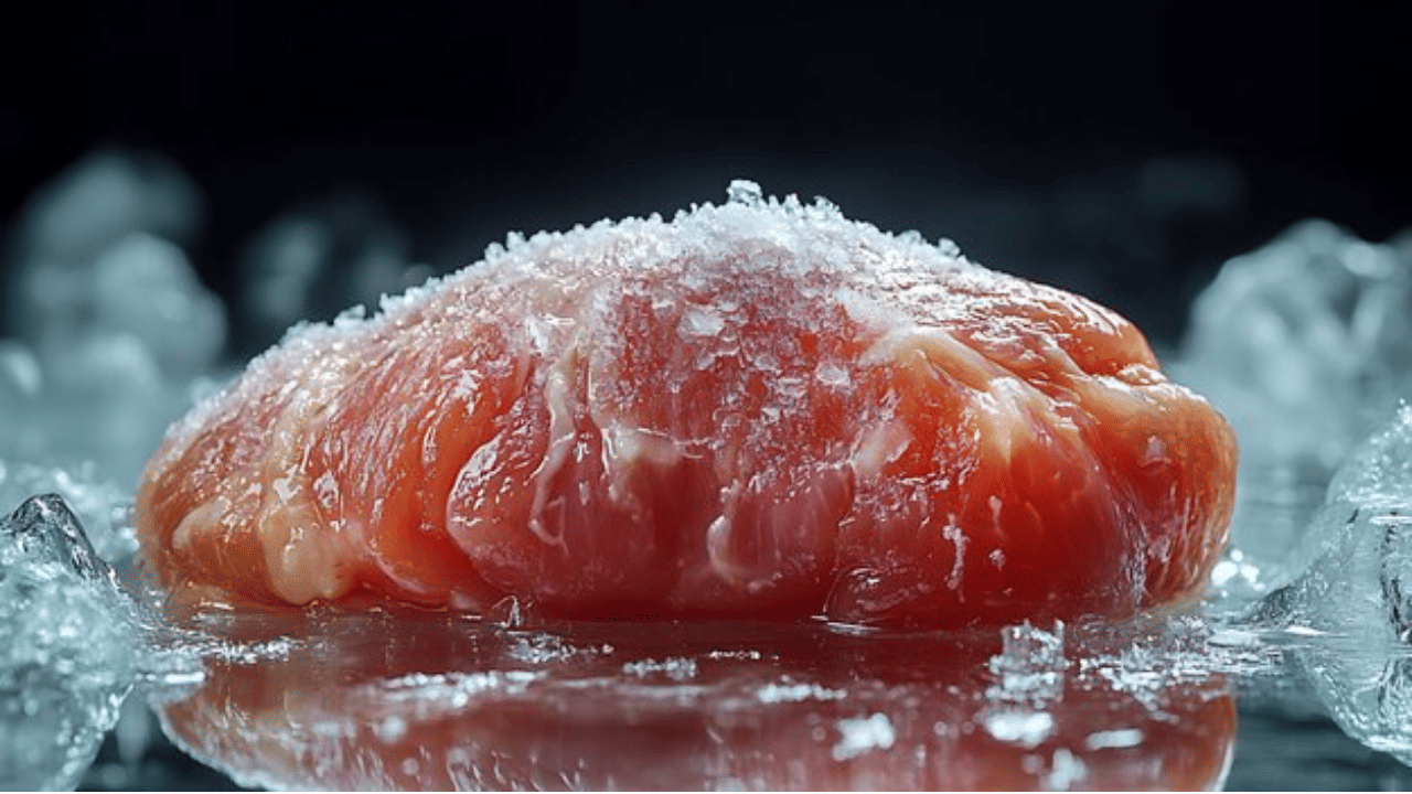 ചിക്കനിലെ തണുപ്പ് മാറ്റാനുള്ള ഫലപ്രദവുമായ മാർഗ്ഗം ചിക്കൻ ചൂടുവെള്ളത്തിൽ മുക്കിവയ്ക്കുക എന്നതാണ്. ചിക്കനിൽ ചൂടുവെള്ള തട്ടാതിരിക്കാൻ ഒരു സീൽ ചെയ്ത പ്ലാസ്റ്റിക് ബാഗിൽ വയ്ക്കാവുന്നതാണ്. ഓരോ 5 മിനിറ്റിലും വെള്ളം മാറ്റുന്നത് പെട്ടെന്ന് തണുപ്പ് മാറ്റുന്നു.   ഈ പ്രക്രിയ ചിക്കൻ അമിതമായി ചൂടാക്കാതെ വേഗത്തിൽ തണുപ്പ് മാറാൻ സഹായിക്കും.