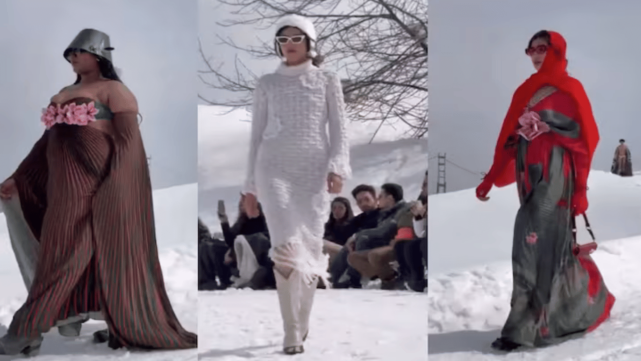Jammu Kashmir Fashion Show: കശ്മീരിൽ മഞ്ഞിൽ പുതഞ്ഞ് ഫാഷൻ ഷോ; റംസാൻ മാസത്തിൽ അശ്ലീലത, പ്രതിഷേധം