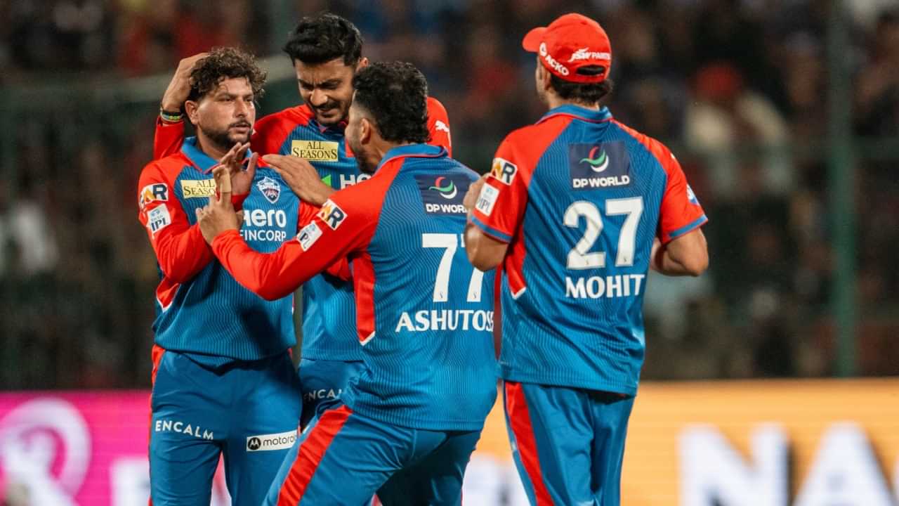 IPL 2025: 3 ഓവറിൽ 53, ഒറ്റ റണ്ണൗട്ടിൽ തകർന്നടിഞ്ഞ് ആർസിബി; ഡൽഹിയുടെ വിജയലക്ഷ്യം 164 റൺസ്