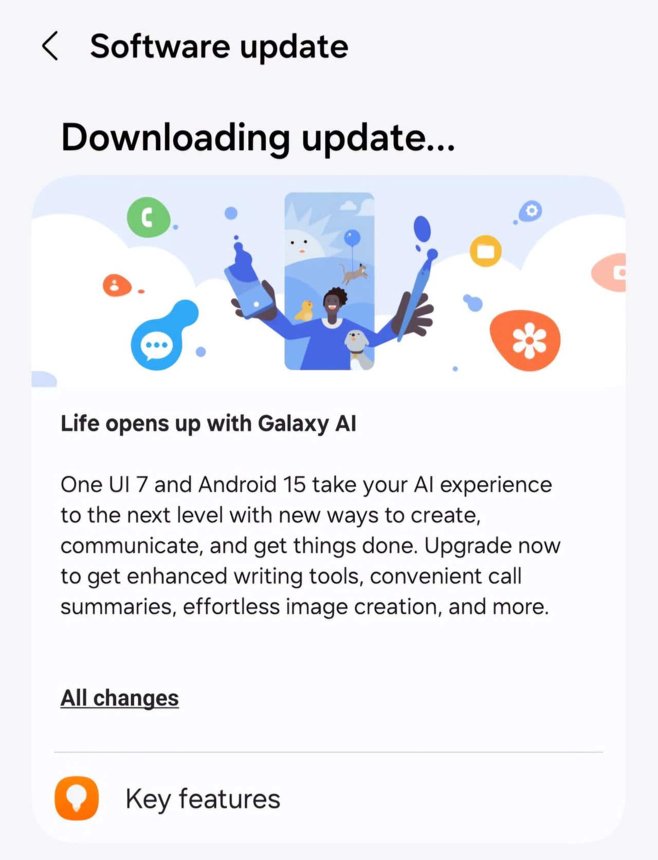 എൽഒജി വിഡിയോ റെക്കോർഡിങ് കൂടാതെ മോഷൻ ഫോട്ടോസ്, 10 ബിറ്റ് എച്ച്ഡിആർ വിഡിയോ, എഐ കസ്റ്റം ഫിൽറ്ററുകൾ തുടങ്ങി വിവിധ ഫീച്ചറുകൾ പുതിയ അപ്ഡേറ്റിലുണ്ടാവും. അതുകൊണ്ട് തന്നെ പഴയ മോഡലുകളാണെങ്കിലും സാംസങ് ഗ്യാലക്സി ഫോണുകളിൽ മികച്ച ക്യാമറ അപ്ഡേറ്റുകൾ ലഭിക്കുമെന്നതാണ് ഇതുകൊണ്ടുള്ള നേട്ടം.