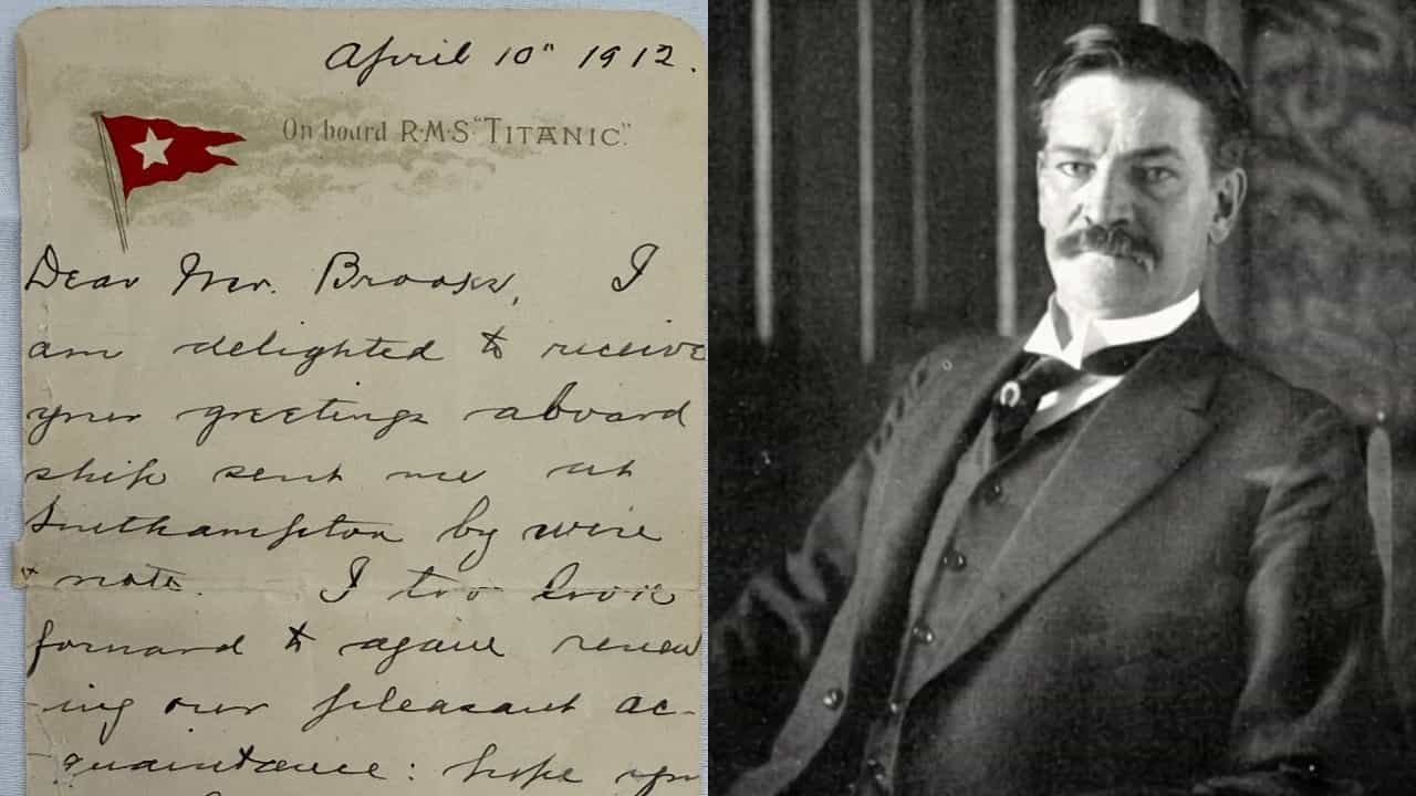 Titanic: ടൈറ്റാനിക്ക് അപകടത്തിന് ദിവസങ്ങൾക്ക് യാത്രക്കാരൻ എഴുതിയ കത്ത്; ലേലത്തിൽ ലഭിച്ചത് മൂന്ന് ലക്ഷം യൂറോ