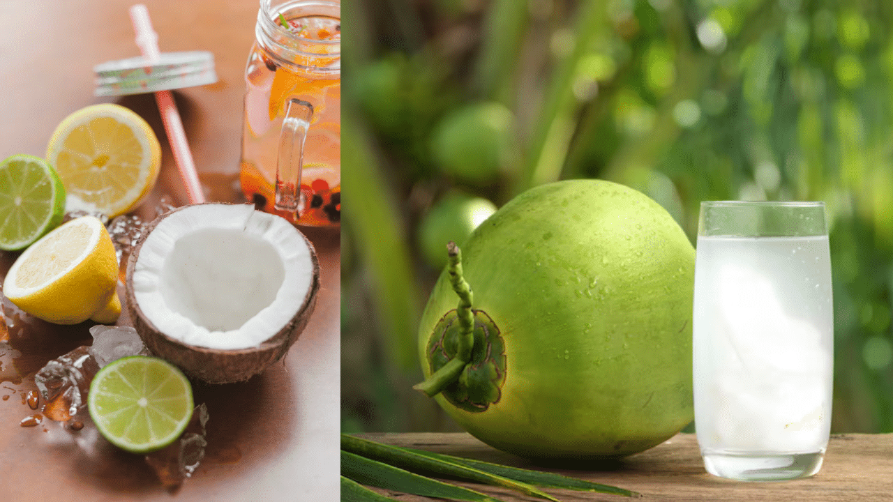 വേനലായതോടെ പല തരത്തിലുള്ള പാനീയങ്ങൾക്ക് വിപണിയിൽ വലിയ ഡിമാൻഡാണ്. ഐസ്ഡ് ടീ, പുതിന വെള്ളം, ഡീറ്റോക്സ് പാനീയങ്ങൾ തുടങ്ങി നിരവധി സാധനങ്ങളാണ് വിപണിയിലുള്ളത്. എന്നാൽ നമ്മുടെ നാടൻ നാരങ്ങ വെള്ളത്തിൻ്റെയും തേങ്ങാ വെള്ളത്തിൻ്റെയും അത്രയക്ക് ഒന്നും വരില്ല. ശരീരത്തെ റിഫ്രഷ് ചെയ്യാൻ സാധിക്കുന്ന മറ്റൊന്നും ഇവയ്ക്ക് മുന്നിലില്ല.  (Image Credits: Freepik)
