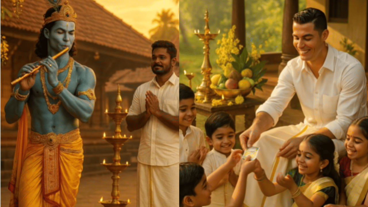 Vishu 2025: കൃഷ്ണനായും കൈനീട്ടം കൊടുത്തും റൊണാൾഡോ, കൂടെ സഞ്ജുവും; വൈറലായി എഐ വിഡിയോ