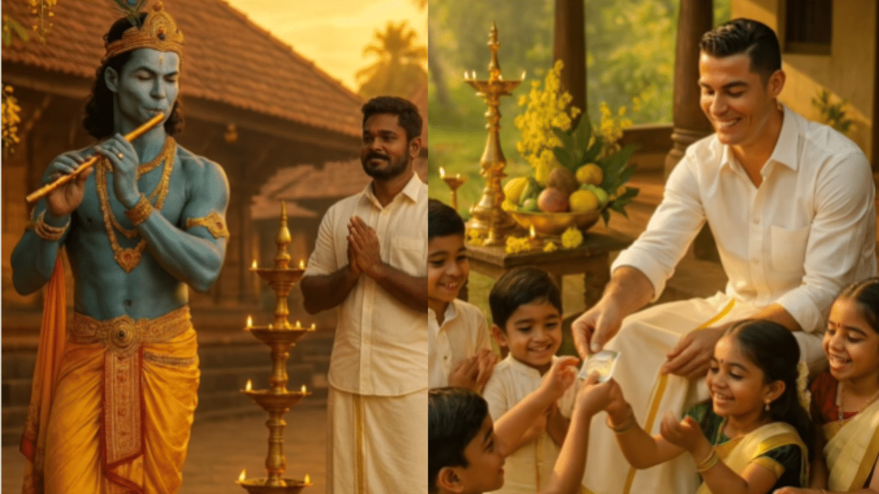Vishu 2025: കൃഷ്ണനായും കൈനീട്ടം കൊടുത്തും റൊണാൾഡോ, കൂടെ സഞ്ജുവും; വൈറലായി എഐ വിഡിയോ