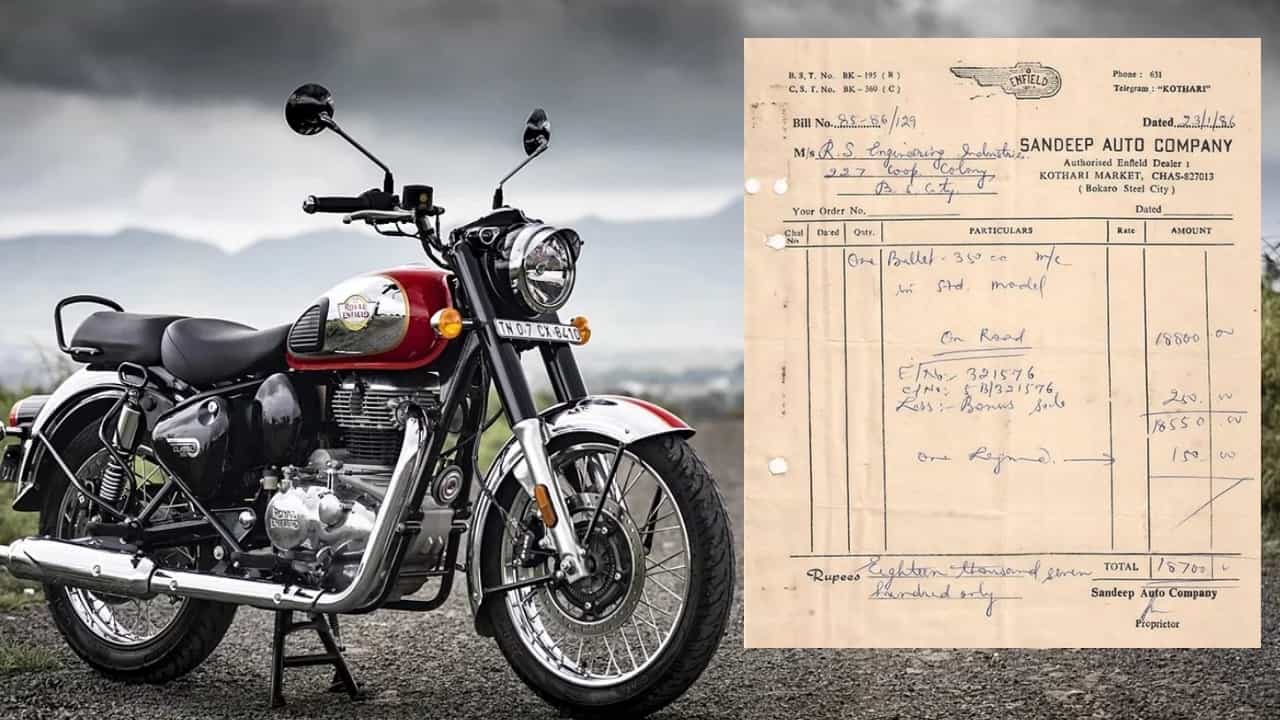 Royal Enfield Viral Bill: അന്ന് ബുള്ളറ്റിൻ്റെ വില ഇന്നത്തെ സ്മാർട്ട് ഫോണിൻ്റെ അത്രയും ; വൈറലായൊരു ബില്ല്