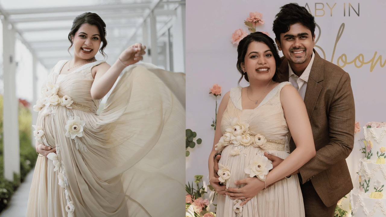 ആദ്യത്തെ കൺമണിയെ വരവേൽക്കാൻ ഒരുങ്ങുകയാണ് നടൻ കൃഷ്ണകുമാറിന്റെ മകളും സോഷ്യൽ മീഡിയ ഇൻഫ്ലുൻസറുമായ ദിയ കൃഷ്ണ. ഇപ്പോഴിതാ, വളകാപ്പിന് പിന്നാലെ ബേബി ഷവർ ആഘോഷമാക്കിയിരിക്കുകയാണ് ദിയയും കുടുംബവും. ചടങ്ങിലെ ചിത്രങ്ങൾ ദിയ തന്നെയാണ് സമൂഹമാധ്യമങ്ങളിൽ പോസ്റ്റ് ചെയ്തത്. (Image Courtesy: Diya Krishna Facebook)