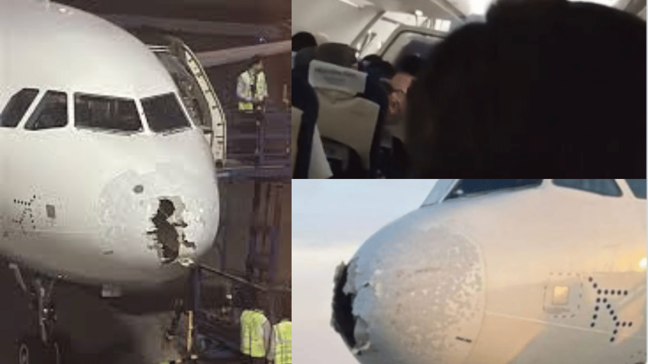 IndiGo flight hits turbulence: ആകാശച്ചുഴിയിൽ പെട്ട് ഇൻഡിഗോ വിമാനം; മുൻഭാഗം തകർന്നു, ശ്രീനഗറിൽ അടിയന്തര ലാൻഡിംഗ്