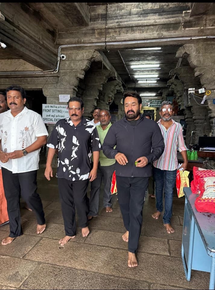 തിരുമലൈ കോവിലിൽ ദർശനം നടത്തി മോഹൻലാൽ

