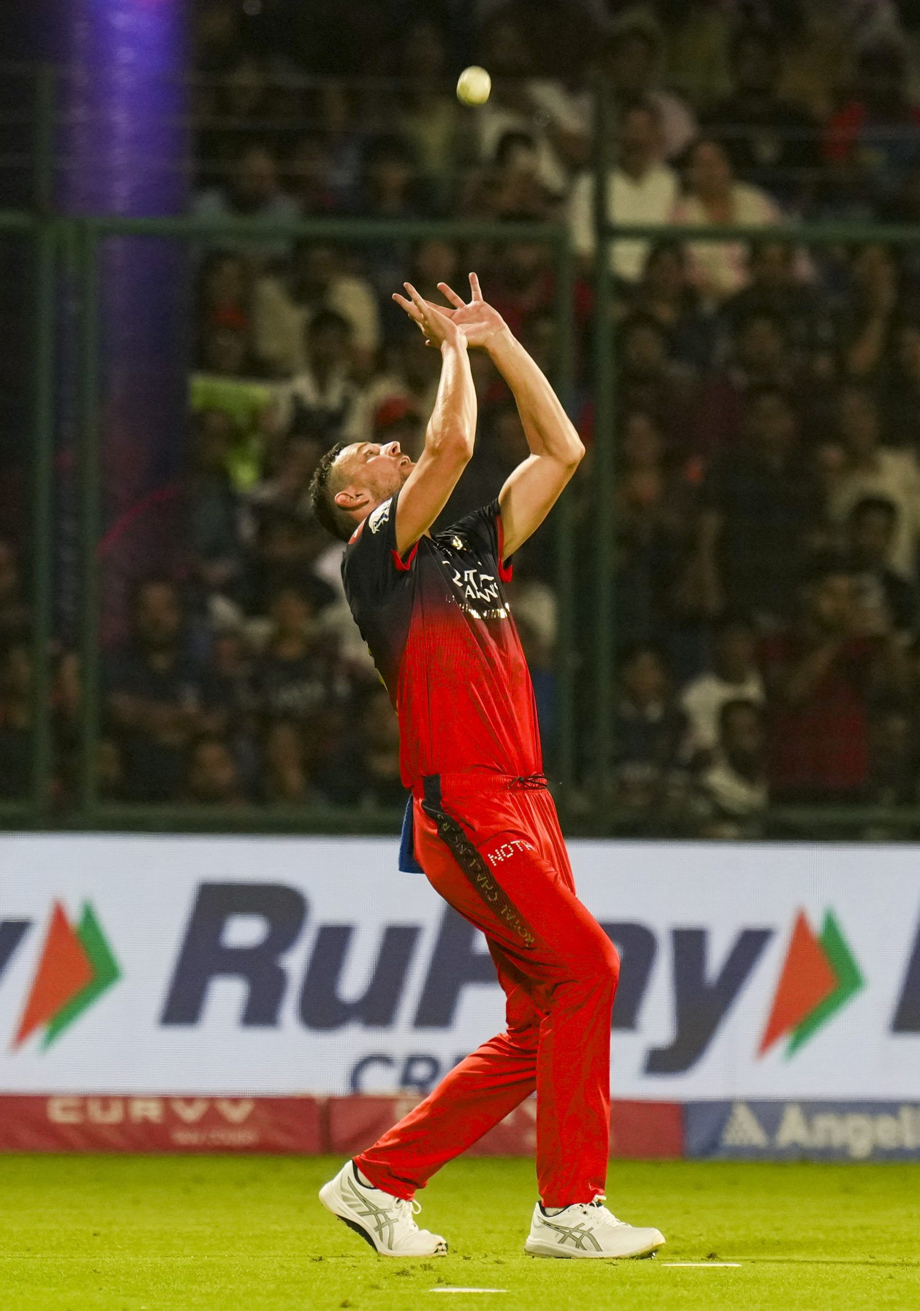 ഓസ്ട്രേലിയൻ പേസർ ജോഷ് ഹേസൽവുഡ് ഐപിഎലിലേക്ക് തിരികെയെത്തുന്നു. തോളിന് പരിക്കേറ്റ് സീസൺ നഷ്ടമായേക്കുമെന്ന് കരുതിയിരുന്ന ഹേസൽവുഡ് ആർസിബിയ്ക്കായി ബാക്കി മത്സരങ്ങൾ കളിക്കുമെന്ന് ഹിന്ദുസ്ഥാൻ ടൈംസ് ആണ് റിപ്പോർട്ട് ചെയ്തത്. (Image Credits - PTI)
