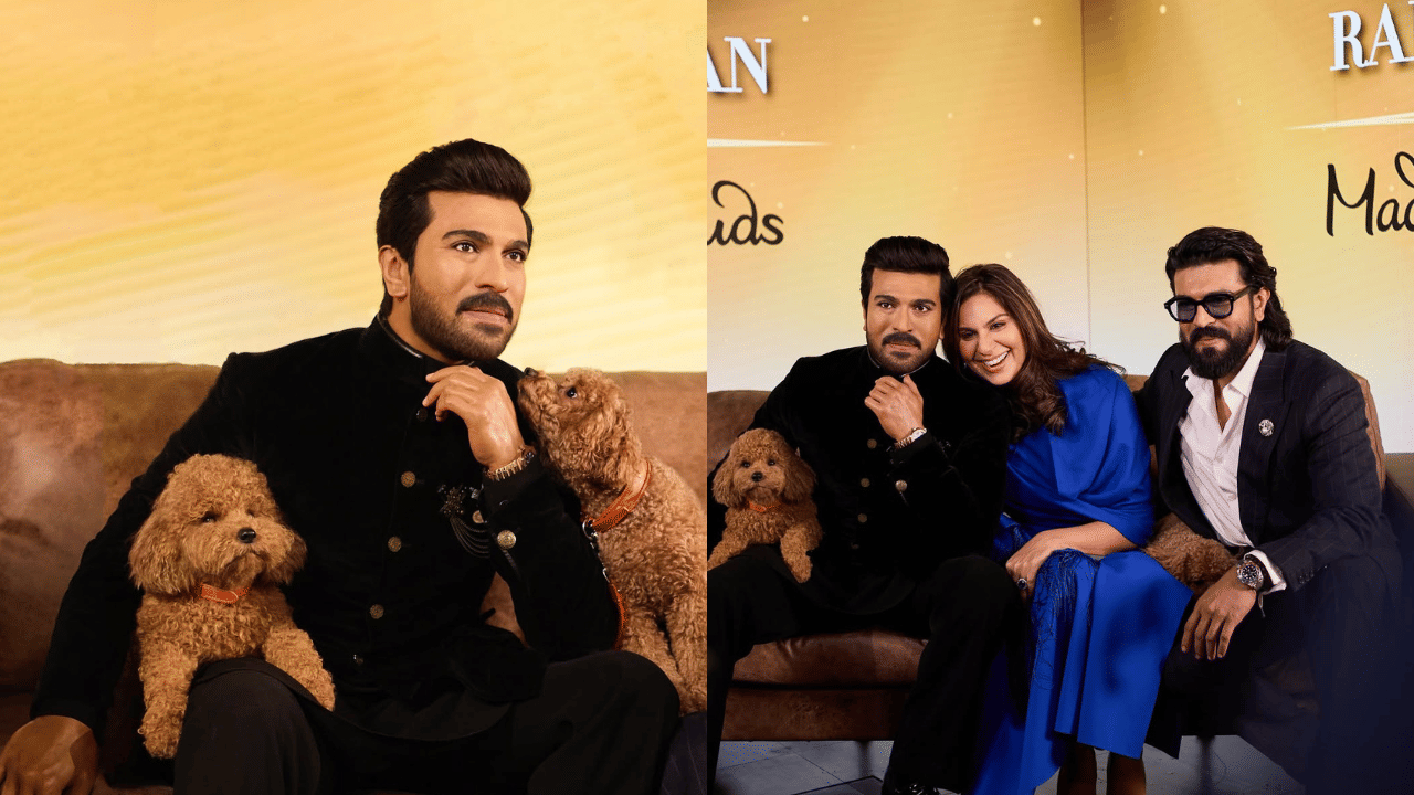 Ram Charan Wax Statue: ഡബിളാ ഡബിൾ; ലണ്ടനിലെ മ്യൂസിയത്തിൽ രാം ചരണിന്റെ മെഴുക് പ്രതിമ, കൂടെ വളർത്തുനായ റൈമും