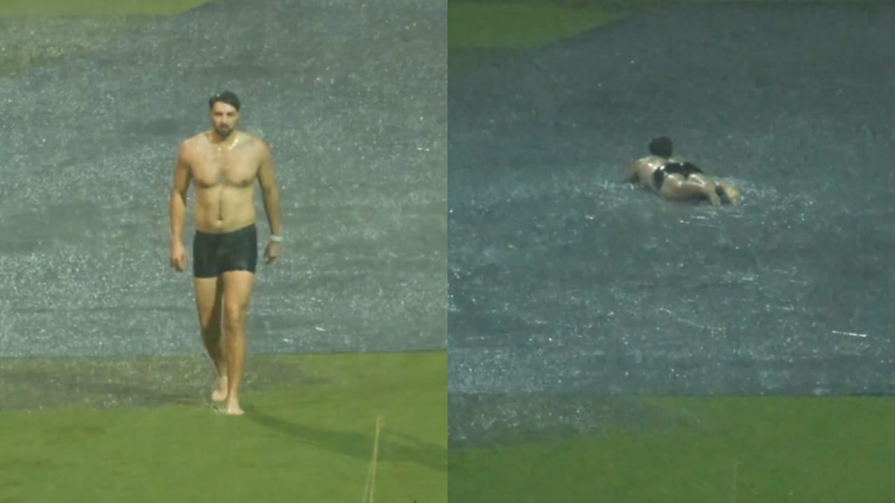 കഴിഞ്ഞ ദിവസങ്ങളിലും ബെംഗളൂരുവിൽ കനത്ത മഴയായിരുന്നു. മഴയിൽ ചിന്നസ്വാമിയിലെ വെള്ളക്കെട്ടിൽ തെന്നിക്കളിക്കുന്ന ഓസീസ് താരം ടിം ഡേവിഡിൻ്റെ വിഡിയോ കഴിഞ്ഞ ദിവസം ആർസിബി തന്നെ പങ്കുവച്ചിരുന്നു. മികച്ച ഡ്രെയിനേജ് സിസ്റ്റമാണ് ചിന്നസ്വാമിയിലുള്ളത് എന്നത് ആശ്വാസമാണ്.