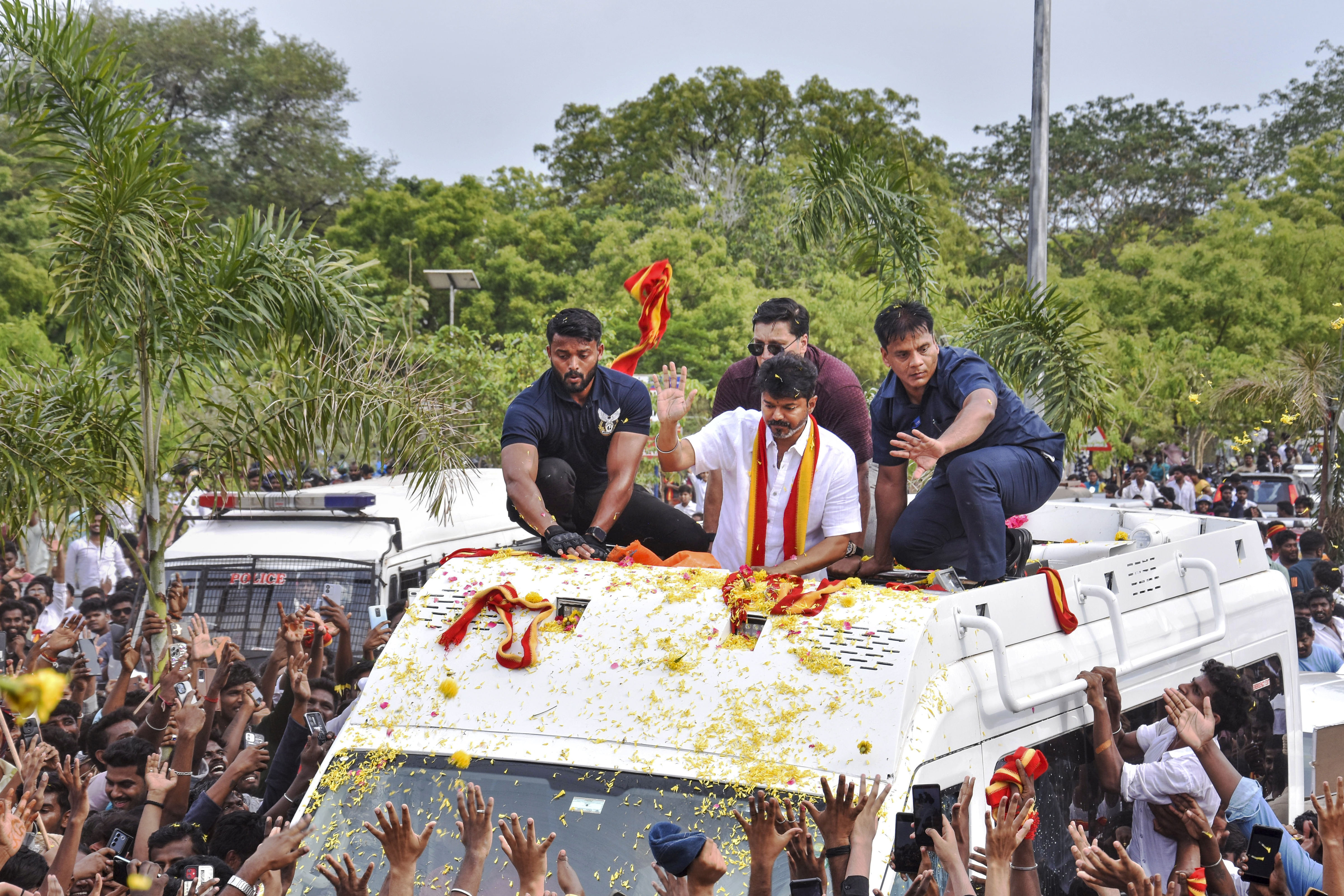 Tvk Founder Vijay In Madurai