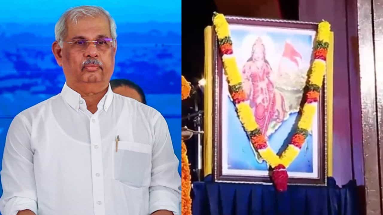 Bharathamatha Image Controversy: ഭാരതാംബ വിവാദം; കേരള സര്‍വകലാശാലയില്‍ സംഘര്‍ഷം, പ്രതിഷേധം വകവെയ്ക്കാതെ ഗവര്‍ണര്‍