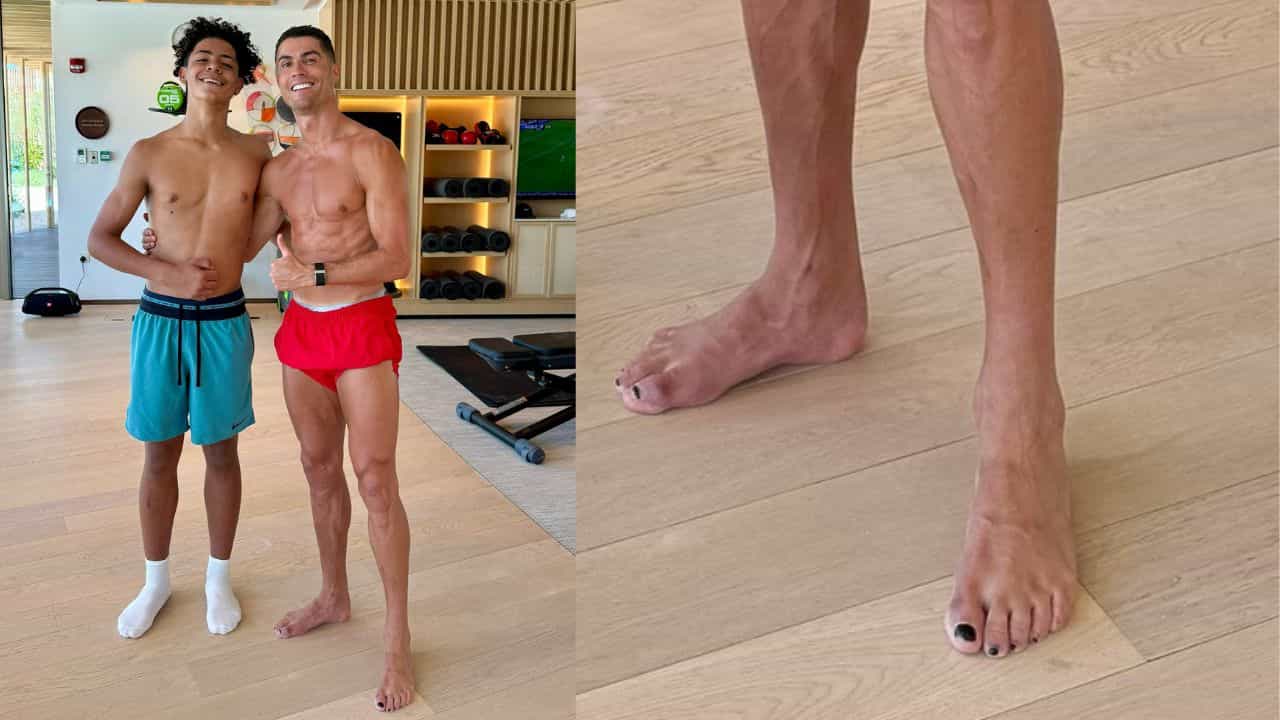 Cristiano Ronaldo : കാലിൽ നെയിൽ പോളിഷ് അടിച്ച് ക്രിസ്റ്റ്യാനോ റൊണാൾഡോ! പക്ഷേ അത് ഫാഷൻ അല്ല