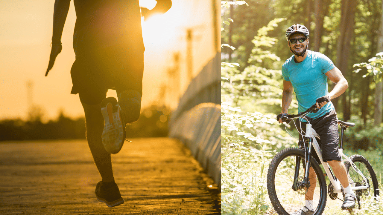 Cycling vs Running: സൈക്ലിംഗോ ഓട്ടമോ: വയറിലെ കൊഴുപ്പ് കുറയ്ക്കാൻ ഏത് വ്യായാമമാണ് നല്ലത്? Cycling vs Running: സൈക്ലിംഗോ ഓട്ടമോ: വയറിലെ കൊഴുപ്പ് കുറയ്ക്കാൻ ഏത് വ്യായാമമാണ് നല്ലത്?
